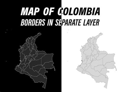 Premium Vector Detailed Map Of Colombia With Borders Educational