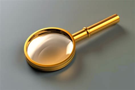 Premium Ai Image Gold Magnifying Glass Design Template