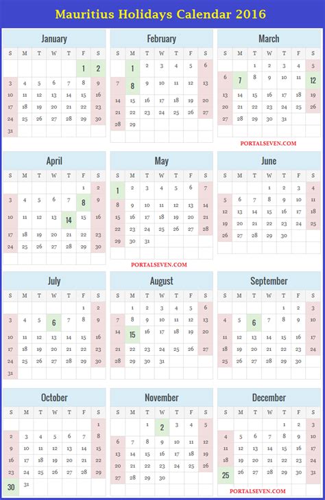 2017 Mauritius Public Holidays 2017 Mauritius Calendar