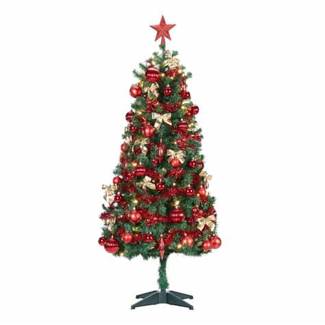 Deluxe bushy classic christmas tree xmas home decorations 4ft 5ft 6ft 7ft 8ft. Holiday Time Pre-Lit Christmas Tree 5 ft with Decorations ...