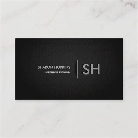 Modern Elegant Simple Plain Black Sleek Business Card Zazzle
