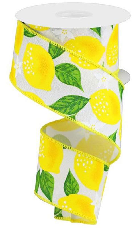 Lemon Ribbon Fruit Ribbon Spring Ribbon Summer Ribbon Etsy