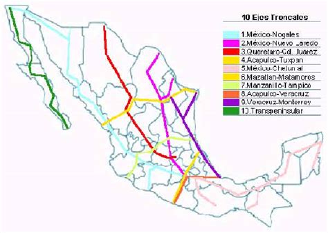 Principales Carreteras De México México Mi País