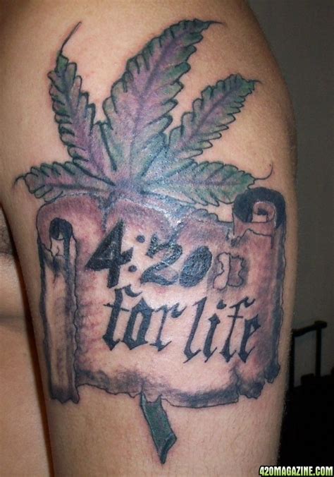 The most common 420 tattoos material is metal. 420forlife - 420 Magazine Photo Gallery