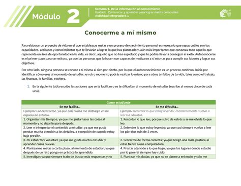 Módulo 2 Semana 1 Actividad Integradora 1 Apuntes De Tecnologías De