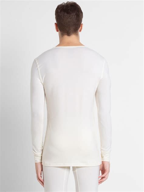 Winter White Extra Soft Acrylic Fiber Thermal Long Sleeve T Shirt For