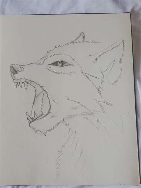 Artstation Growling Wolf