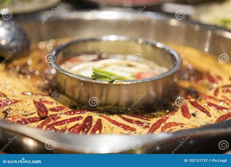 Delicious Spicy Sichuan Hot Pot Stock Image Image Of Asia Elements