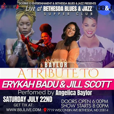Tribute To Erykah Badu And Jill Scott Featuring Songstress Angelica