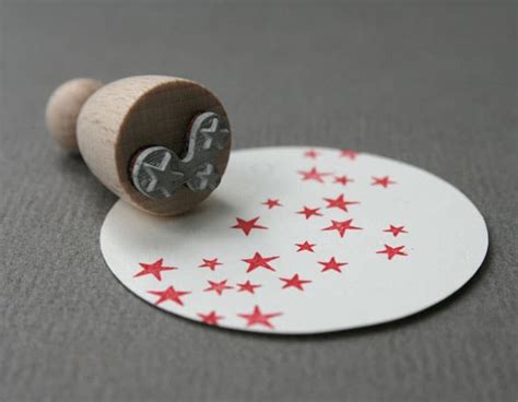Star Trio Rubber Stamp By Perlenfischer Artcuts