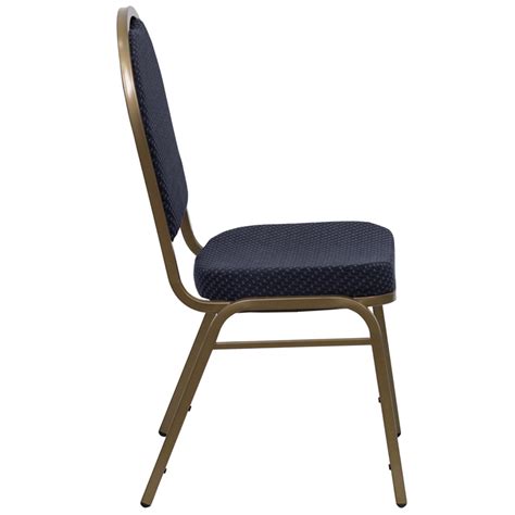 Hercules Series Dome Back Stacking Banquet Chair In Navy Patterned