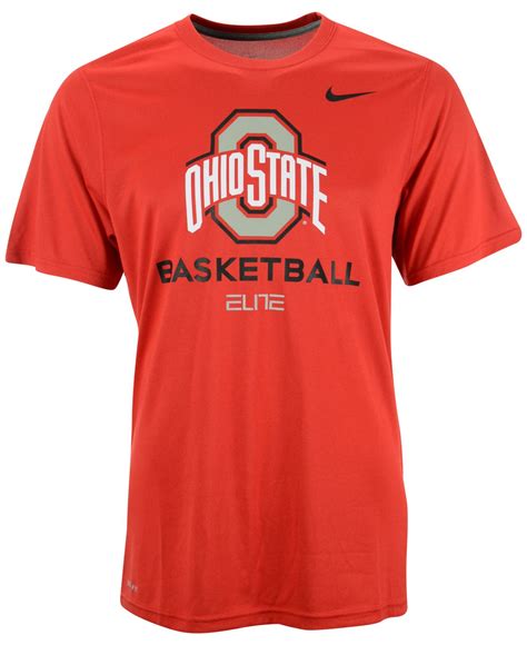 Nike Mens Ohio State Buckeyes Basketball Practice T Shirt In Red For
