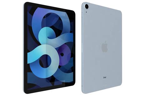 Apple Ipad Air 4 2020 Sky Blue 3d Model