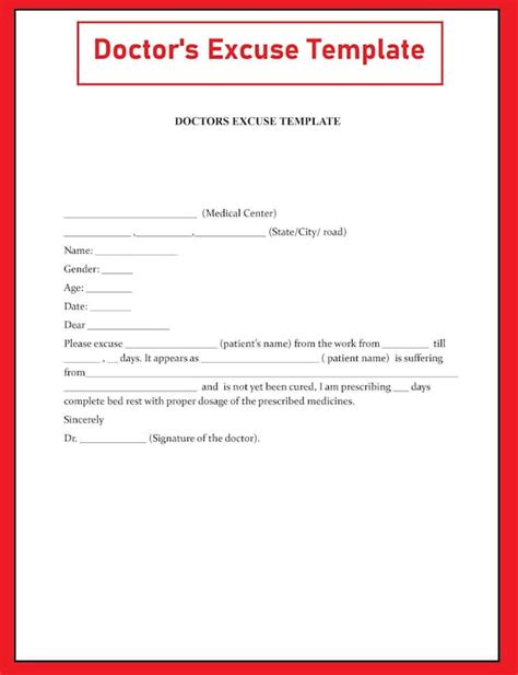 Free Doctor Note For Work Templates In Pdf Ms Word Apple Pages Google Docs Free Doctor