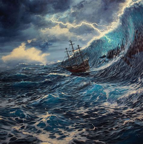 How To Paint Stormy Ocean Scenes Learn With Mural Joe