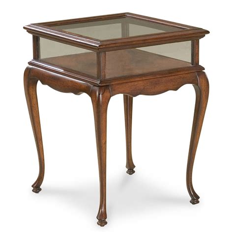 A glass coffee table makes for an elegant, subtle addition to the room, while a coffee table with storage is perfect for creating space for a striking centerpiece. CHELMSFORD CURIO TABLE - GLASS TOP DISPLAY TABLE - CHERRY ...