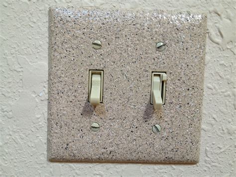 Painted A Basic Light Switch Cover With Krylon Make It Stone Textured