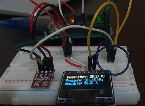 Bme280 With Arduino Display Readings On Oled Arduino Ide