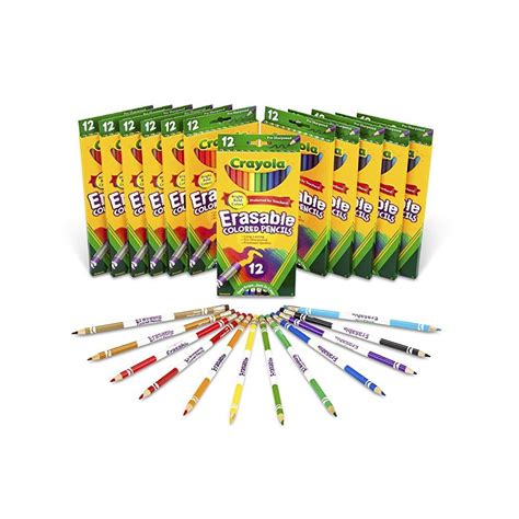 Crayola Bulk Erasable Colored Pencils Classpack 12 Packs Of 12 Count