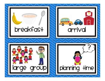 Again, i know it's a bit blurry so just click the image to download a copy of my full day preschool schedule. Preschool / Pre-K Daily Visual Schedule Cards by Klooster's Kinders