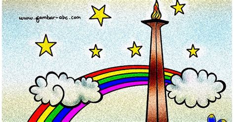Monumen yang berada di kawasan. Monumen Nasional - Contoh Gambar Mewarnai
