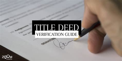 Title Deed Verification Comprehensive Guide For Authenticity