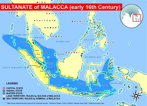 Political Map Of Malacca Sultanate In 1600 Ce