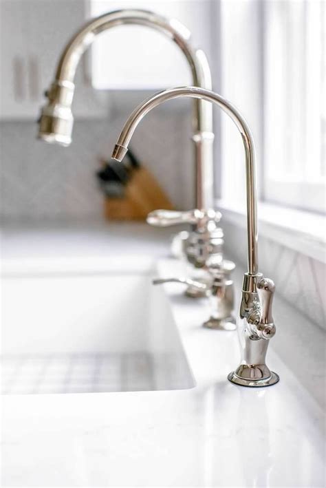 You need the best faucet water filter to protect your family from harmful contaminants and improve the taste of your water. Polished nickel kitchen sink hardware, Kohler Artifacts ...