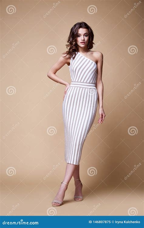 pretty beautiful elegance woman skin tan body fashion model glamor pose wear trend dress casual