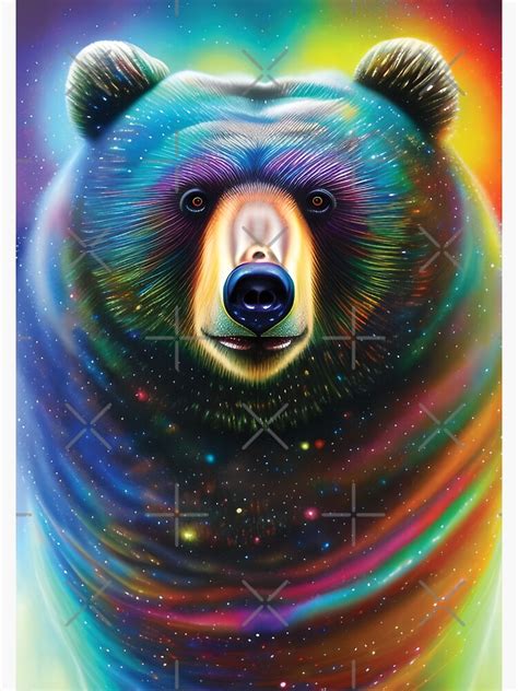 Colorful Bear Art Cosmic Bear Beautiful Space Artwork Galaxy