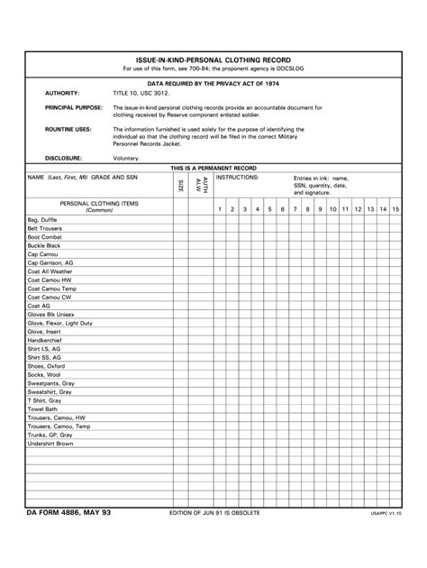 Da Form 4886 Fill Out And Sign Printable Pdf Template Signnow