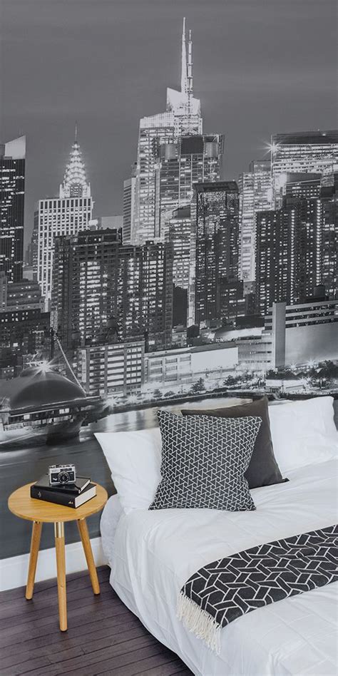 Choose from feature wall or modern wallpaper for your bedroom from wilko. New York Landscape Wall Mural | MuralsWallpaper.co.uk ...