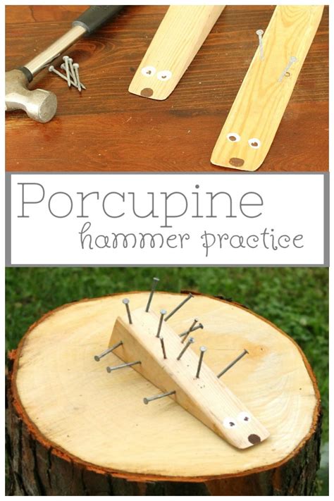 Adorable Woodworking Craft For Kids Use A Hammer And Nails To Make