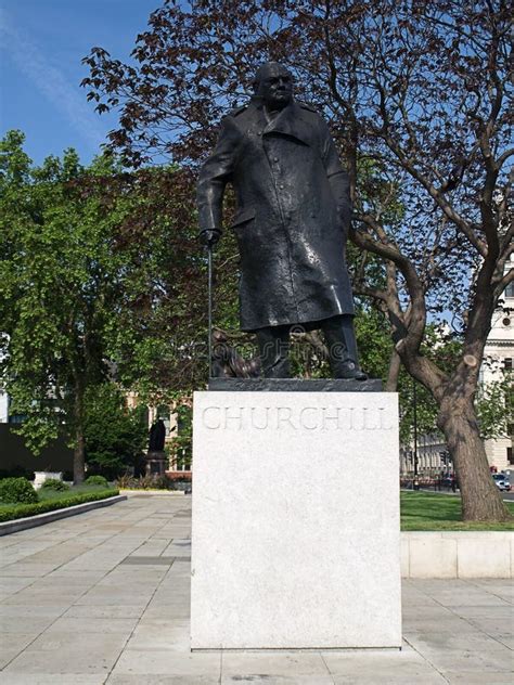Statue Of Sir Winston Churchill London Uk Editorial Stock Image