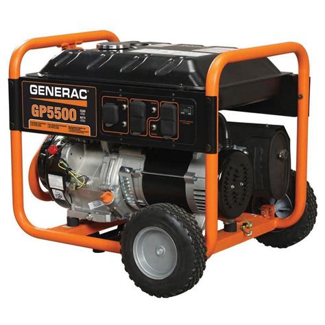 Generac 5500 Watt Recoil Start Gas Powered Portable Generator 5939
