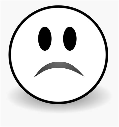 Sad Face Clipart Black And White Free Images Sad Face Emoji Drawing