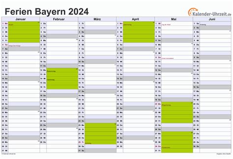 Ferien Bayern 2024 Ferienkalender Zum Ausdrucken