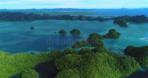 Tropical Landscape Rainforest Hills And Azure Water In Sugba Lagoon