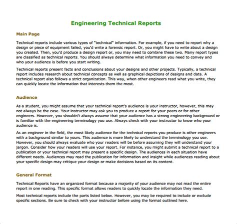 Business And Technical Report Writing Template 16 Sample Technical