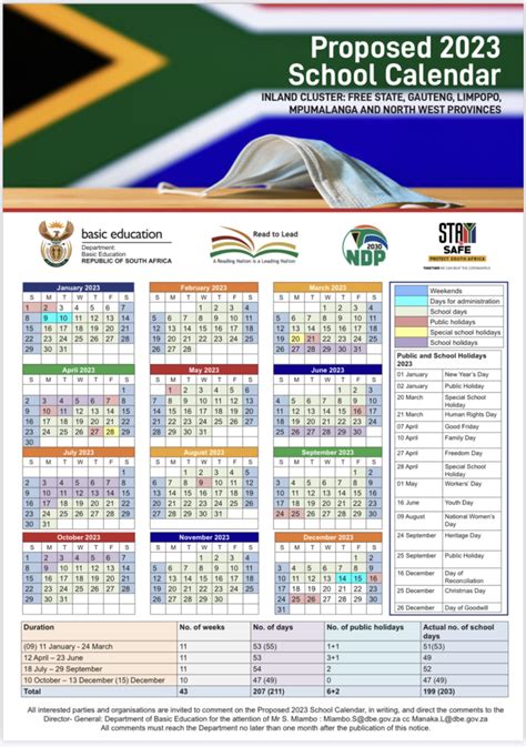 2023 Schools Calendar Public And Independant South African News