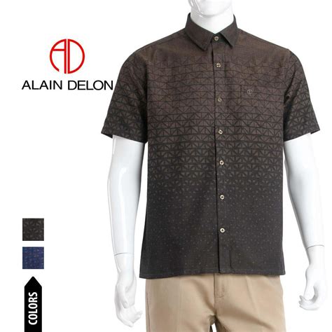 Alain Delon Short Sleeve Modern Fit Linen Mixed Shirt 14920006