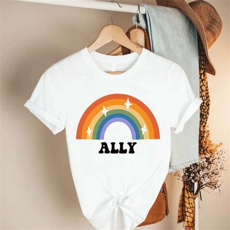 Rainbow Ally Shirt LGBTQ Ally Shirt Pride Shirt Equality Etsy
