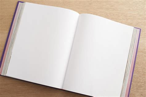 Free Image Of Overhead View Of An Open Book With Blank Pages