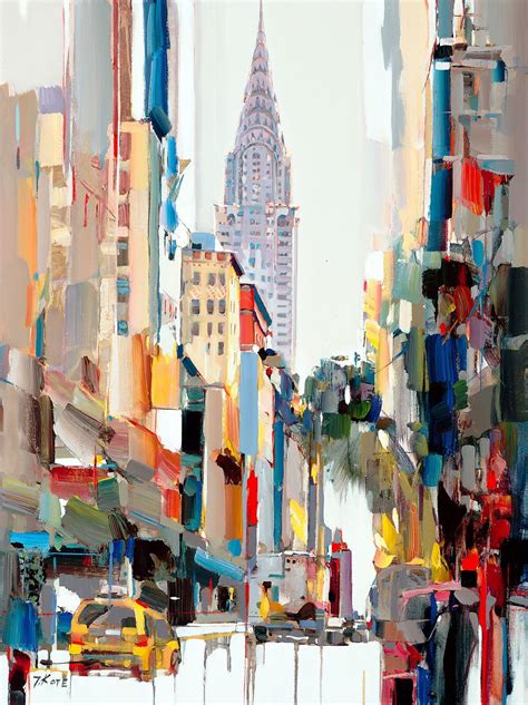 Chrystler Building By Josef Kote City Painting Cityscape Art