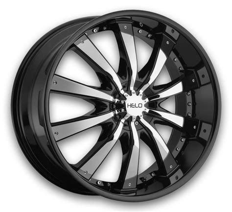 Helo Wheels He875 Gloss Black With Chrome Accents