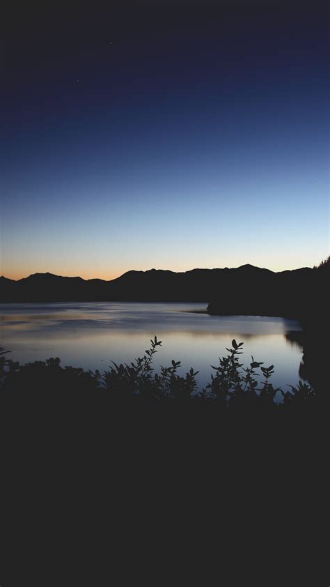 1080x1920 Sunset Lake Mountains Beach Silhouette 5k Iphone 76s6 Plus