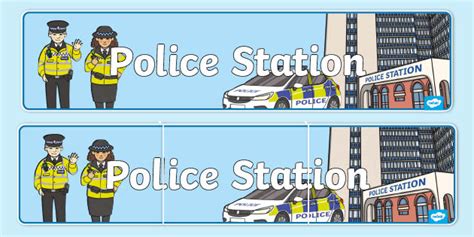 Police Station Display Banner Primary Resources