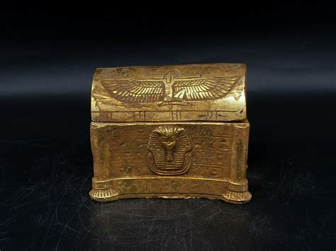 Unique Egyptian Art Box Decorated Pharaonic Inscription Heavy Etsy