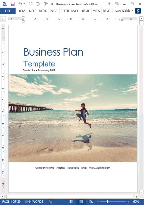Business plan format and its components. Business Plan Template (MS Office) - Templates, Forms ...