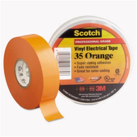 3m Scotch 35 Vinyl Electrical Color Coding Tape 34 X 66ft Orange 10869